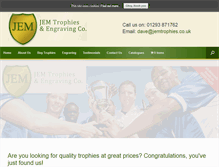 Tablet Screenshot of jemtrophies.co.uk